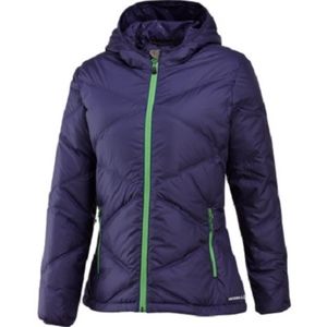 Women's Merrell Astor Down Hoodie Jacket Purple Size S NWT